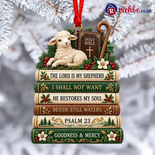 ✝️ Bible Faith Christmas Acrylic Ornament Collection - 🐑 Psalm 23