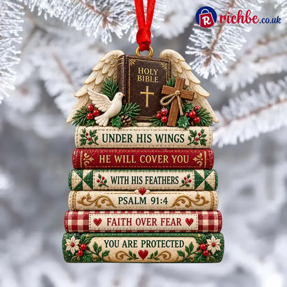 ✝️ Bible Faith Christmas Acrylic Ornament Collection - Under His Wings