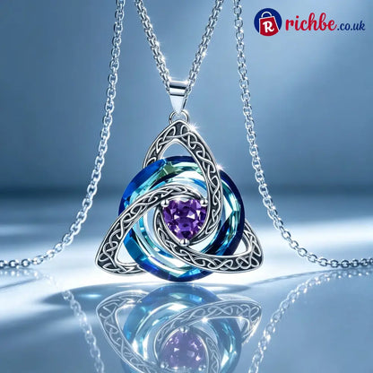 Birthstone Celtic Trinity Knot Necklace ✨