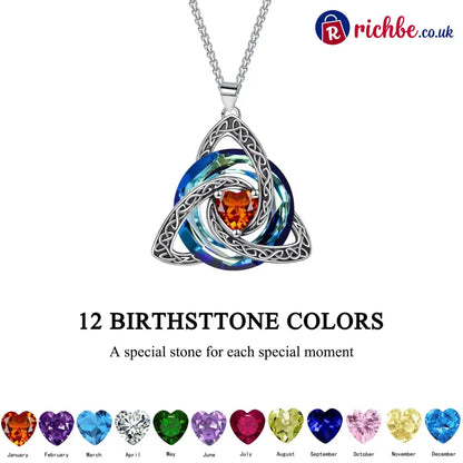 Birthstone Celtic Trinity Knot Necklace ✨