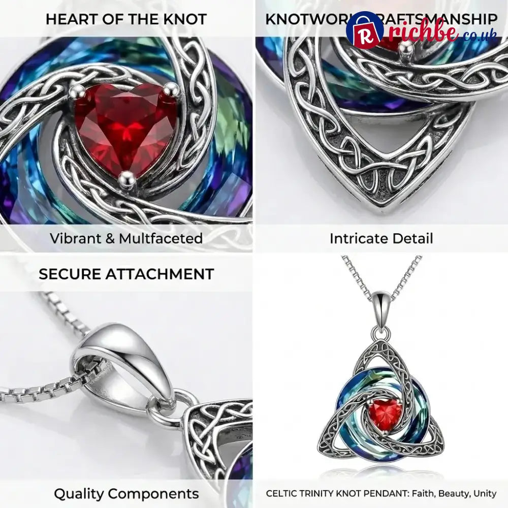 ✨ Birthstone Celtic Trinity Knot Necklace