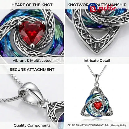 ✨ Birthstone Celtic Trinity Knot Necklace