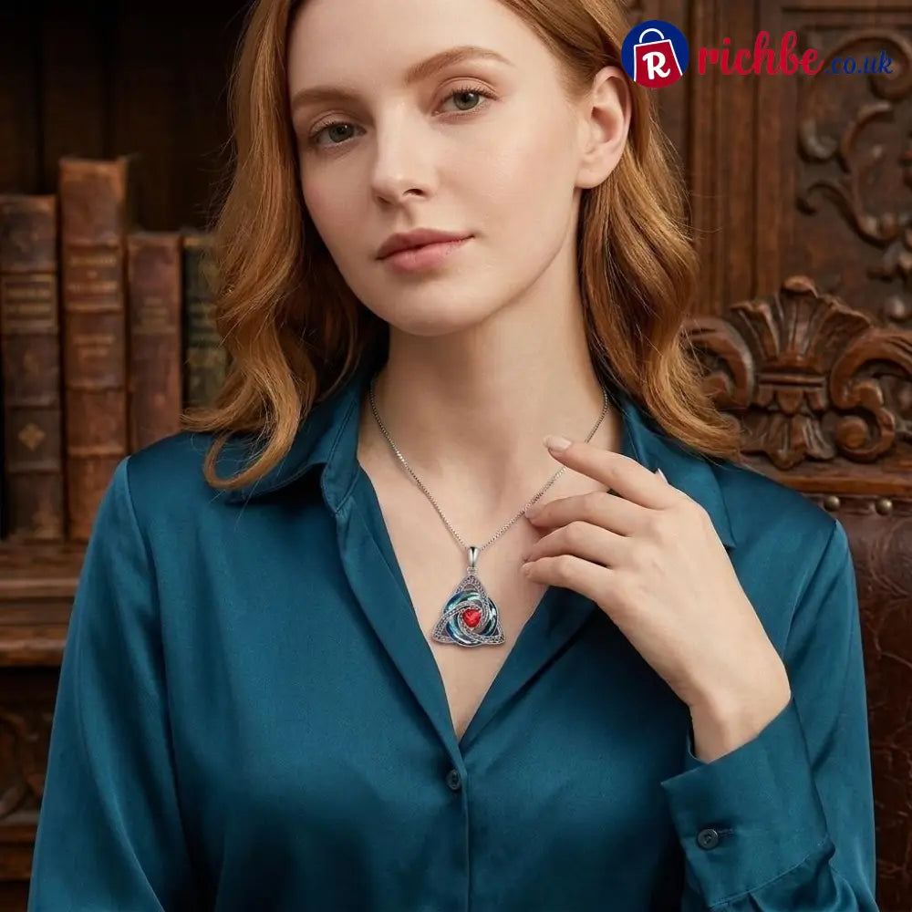 ✨ Birthstone Celtic Trinity Knot Necklace