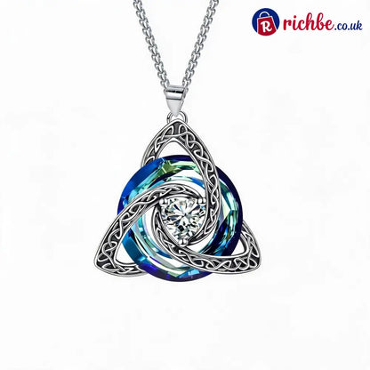 ✨ Birthstone Celtic Trinity Knot Necklace - April