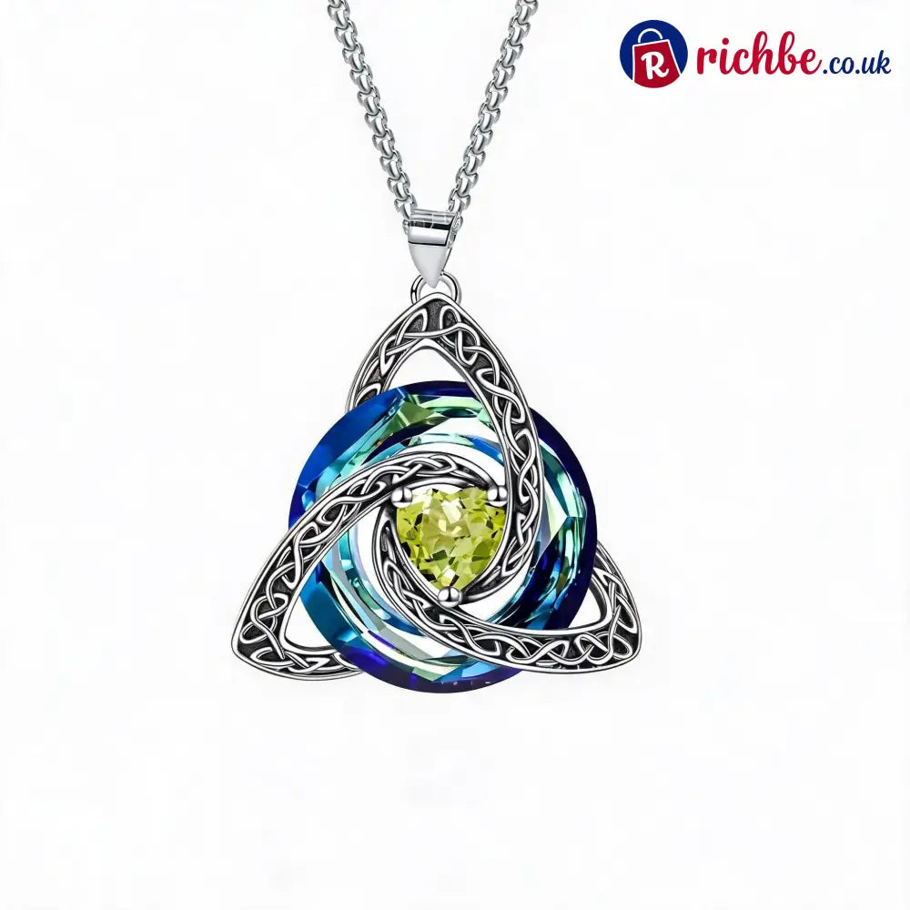 ✨ Birthstone Celtic Trinity Knot Necklace - August