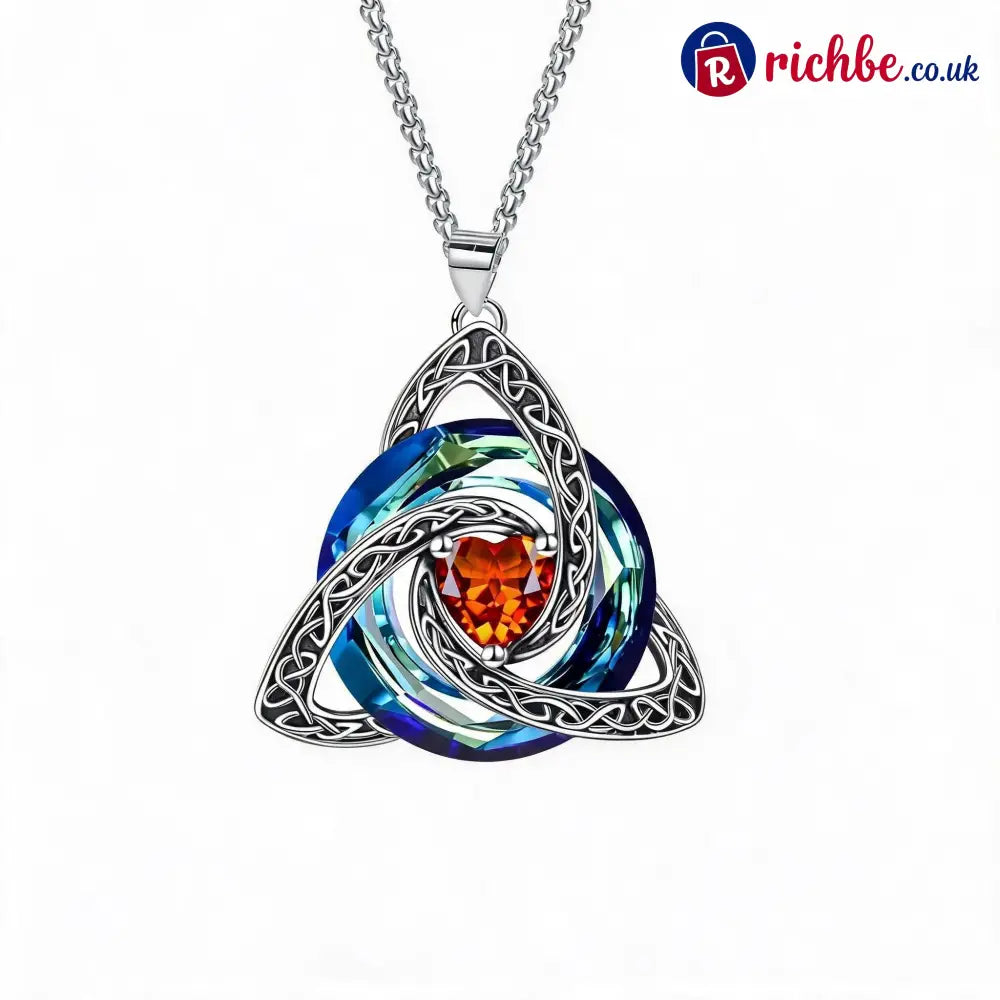 Birthstone Celtic Trinity Knot Necklace ✨ - January