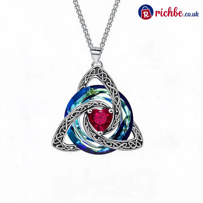 Birthstone Celtic Trinity Knot Necklace ✨ - July