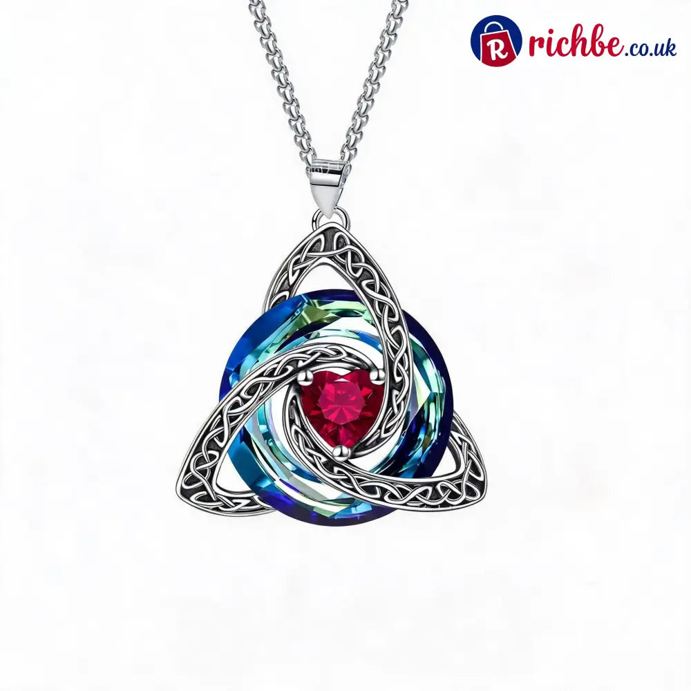 ✨ Birthstone Celtic Trinity Knot Necklace - July