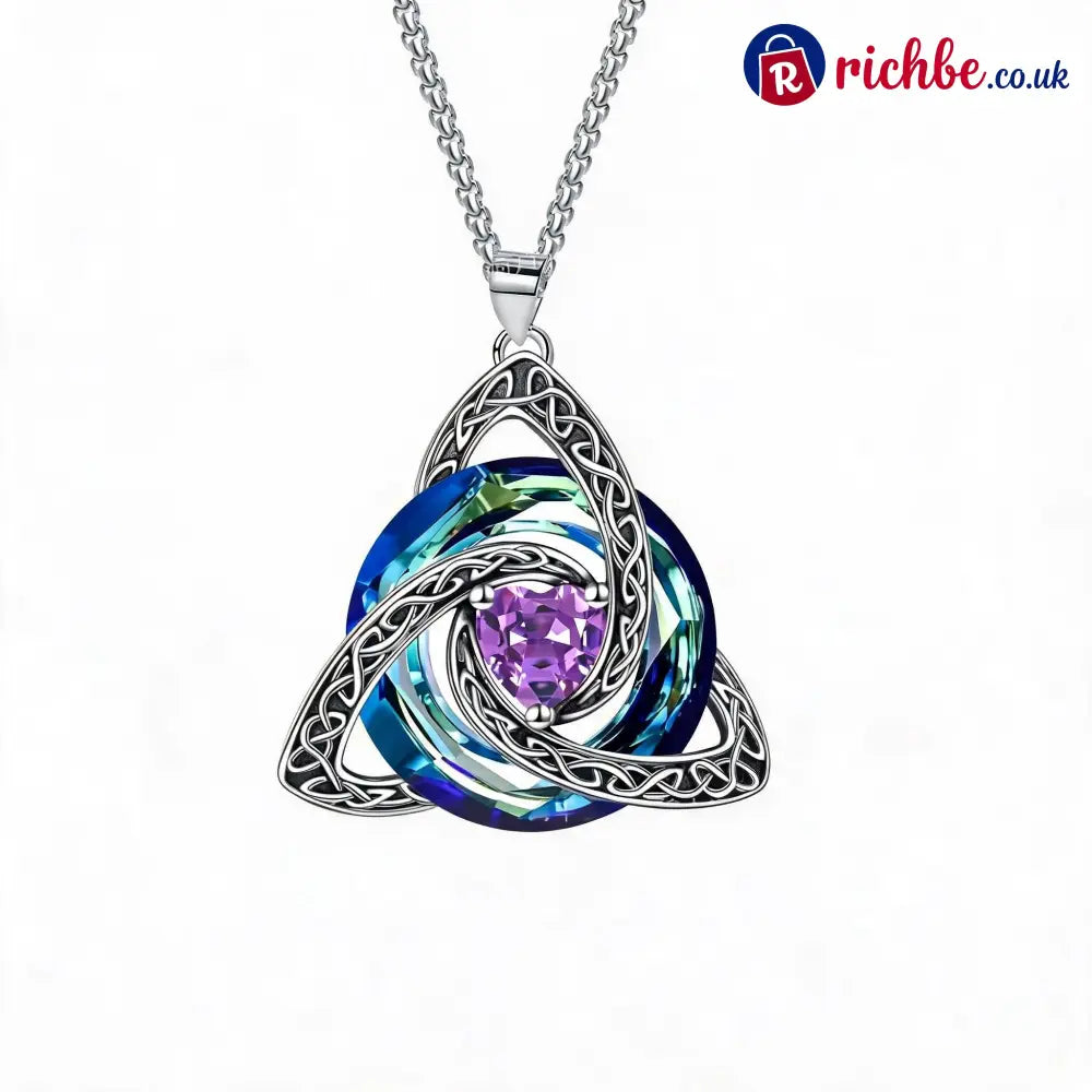 Birthstone Celtic Trinity Knot Necklace ✨ - June