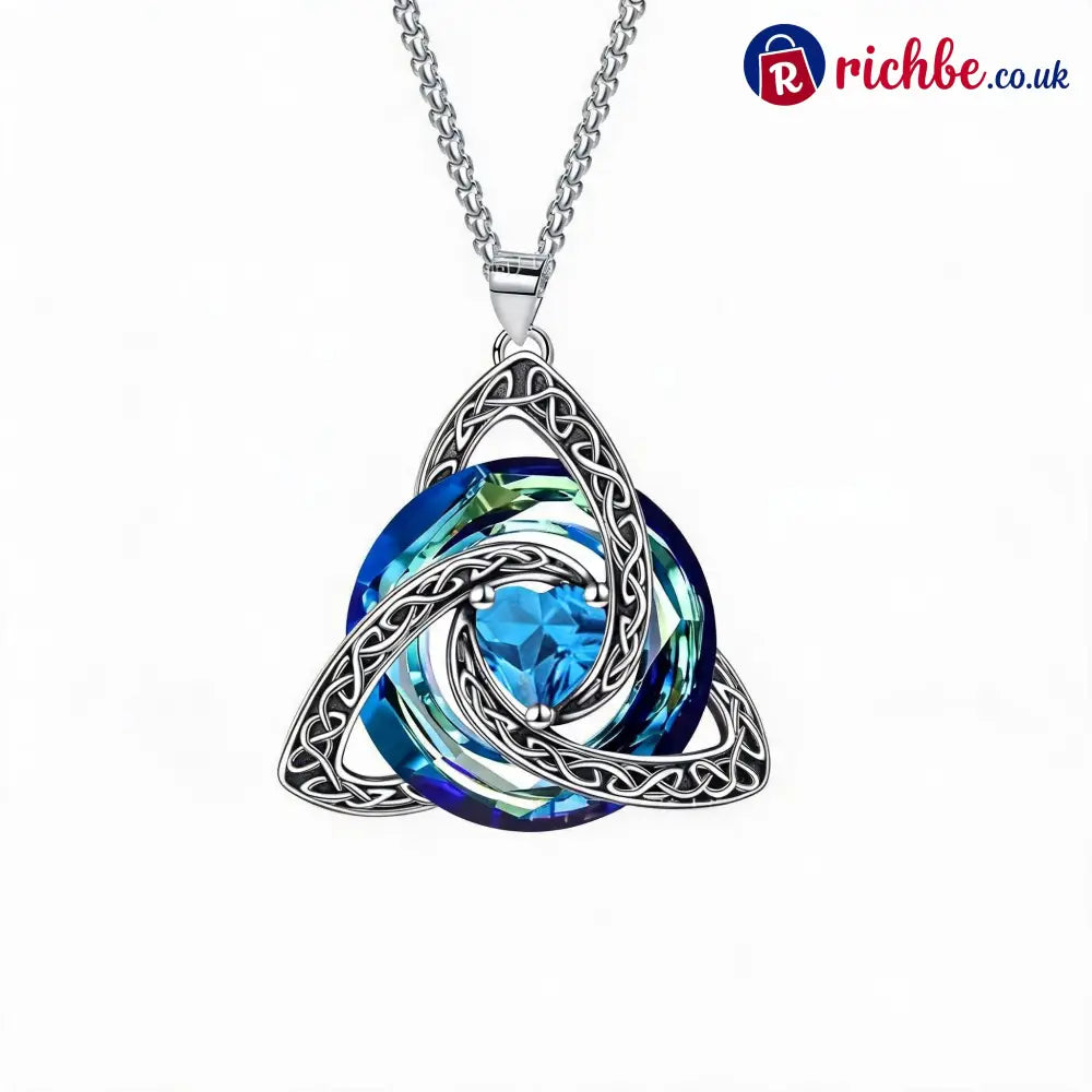 Birthstone Celtic Trinity Knot Necklace ✨ - March