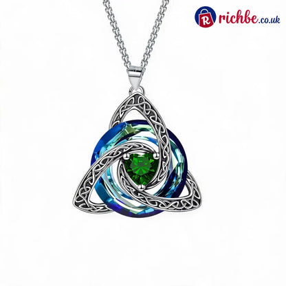 ✨ Birthstone Celtic Trinity Knot Necklace - May