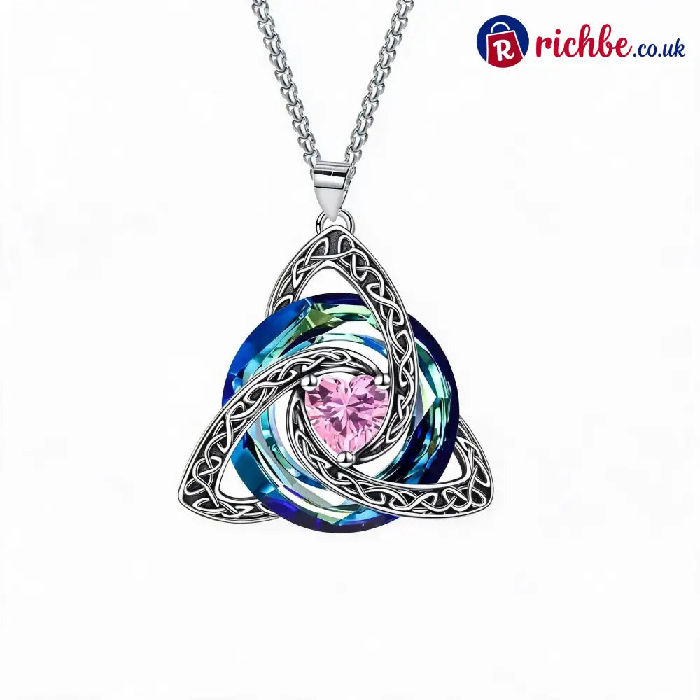 ✨ Birthstone Celtic Trinity Knot Necklace - October