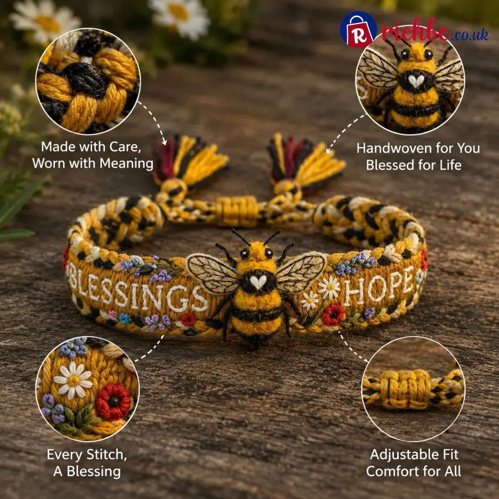 🌼Blessings & Hope 🐝2026 Limited Edition Handmade Honey Bee Woven Bracelet