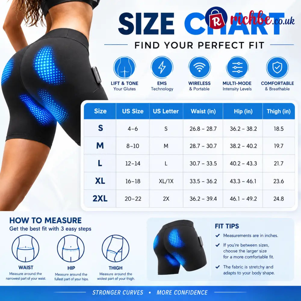 Booty Lift Shorts - Multi-Mode EMS Microcurren