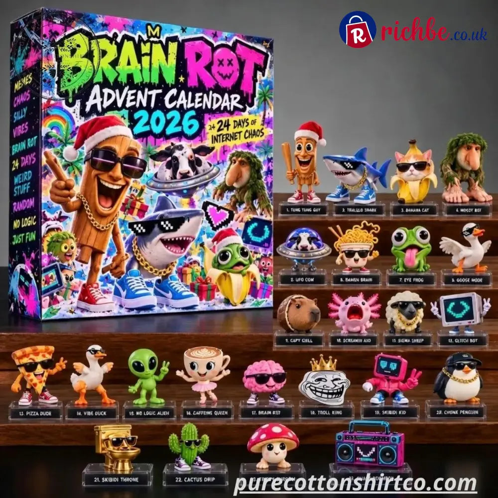 Brainrot Advent Calendar 2026 – 24 Days Internet Chaos Mini Acrylic Ornament Box - Advent Calendar