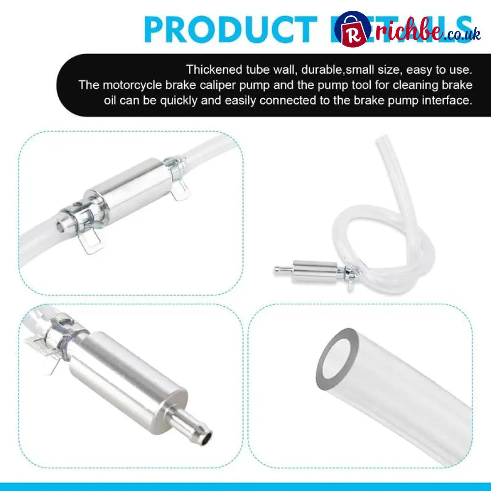 🔥 Brake Bleeder Hose 🔧 One-Way Check Valve Tube Bleeding Tool Kit