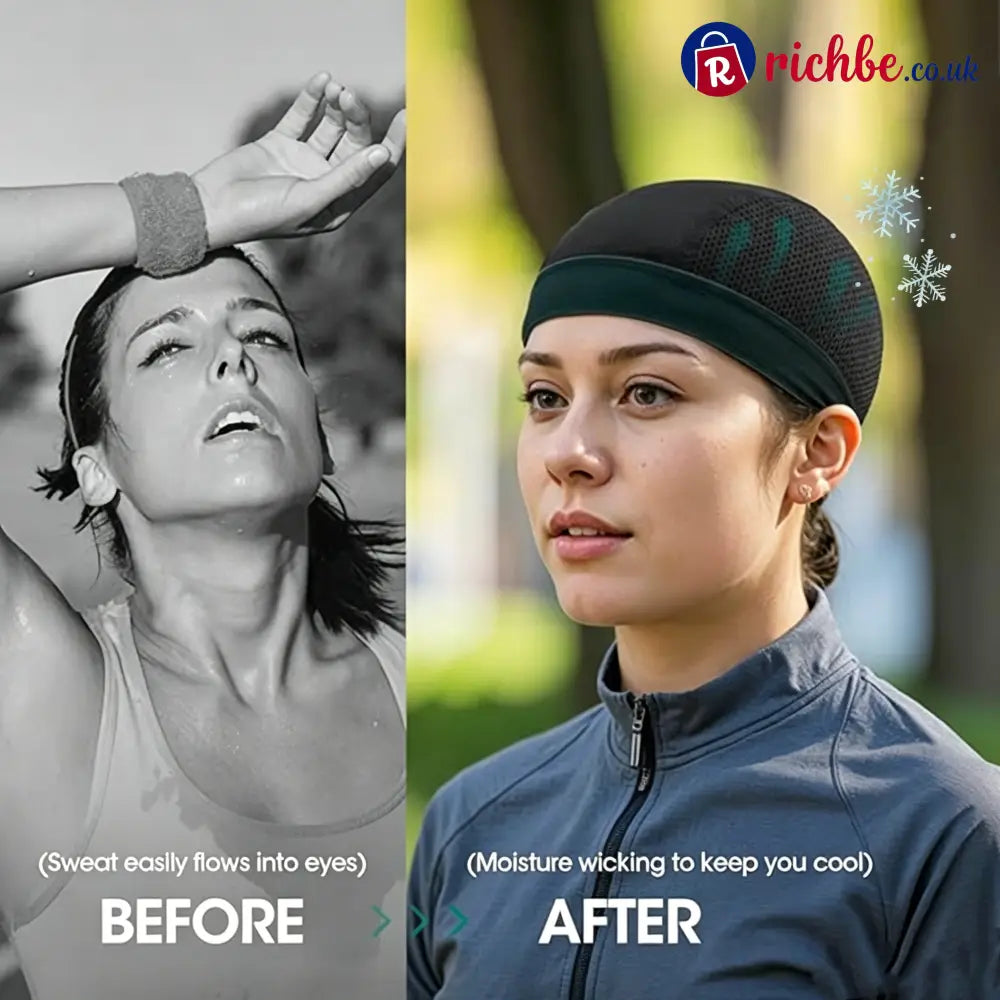🧢 Breathable Skull Cap | Lightweight Sweat-Wicking Head Wrap