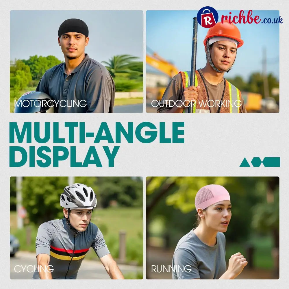 🧢 Breathable Skull Cap | Lightweight Sweat-Wicking Head Wrap