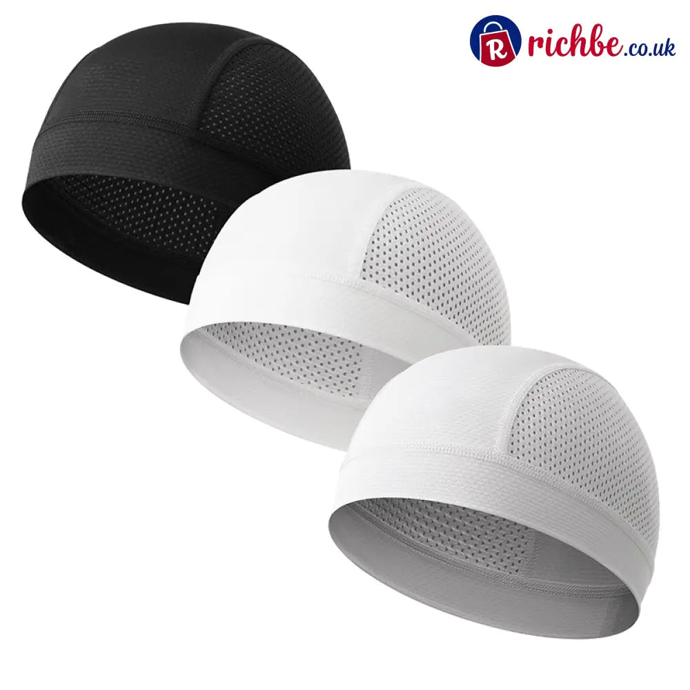 🧢 Breathable Skull Cap | Lightweight Sweat-Wicking Head Wrap - 2 White / Buy 1 Get 1 Free