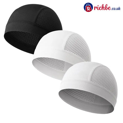 🧢 Breathable Skull Cap | Lightweight Sweat-Wicking Head Wrap - 2 White / Buy 1 Get 1 Free