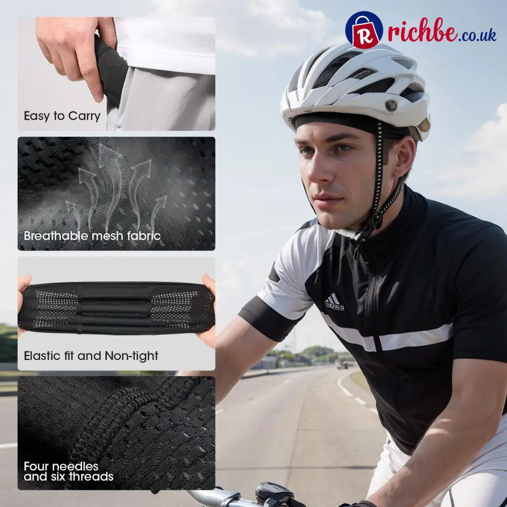 🧢 Breathable Skull Cap | Lightweight Sweat-Wicking Head Wrap
