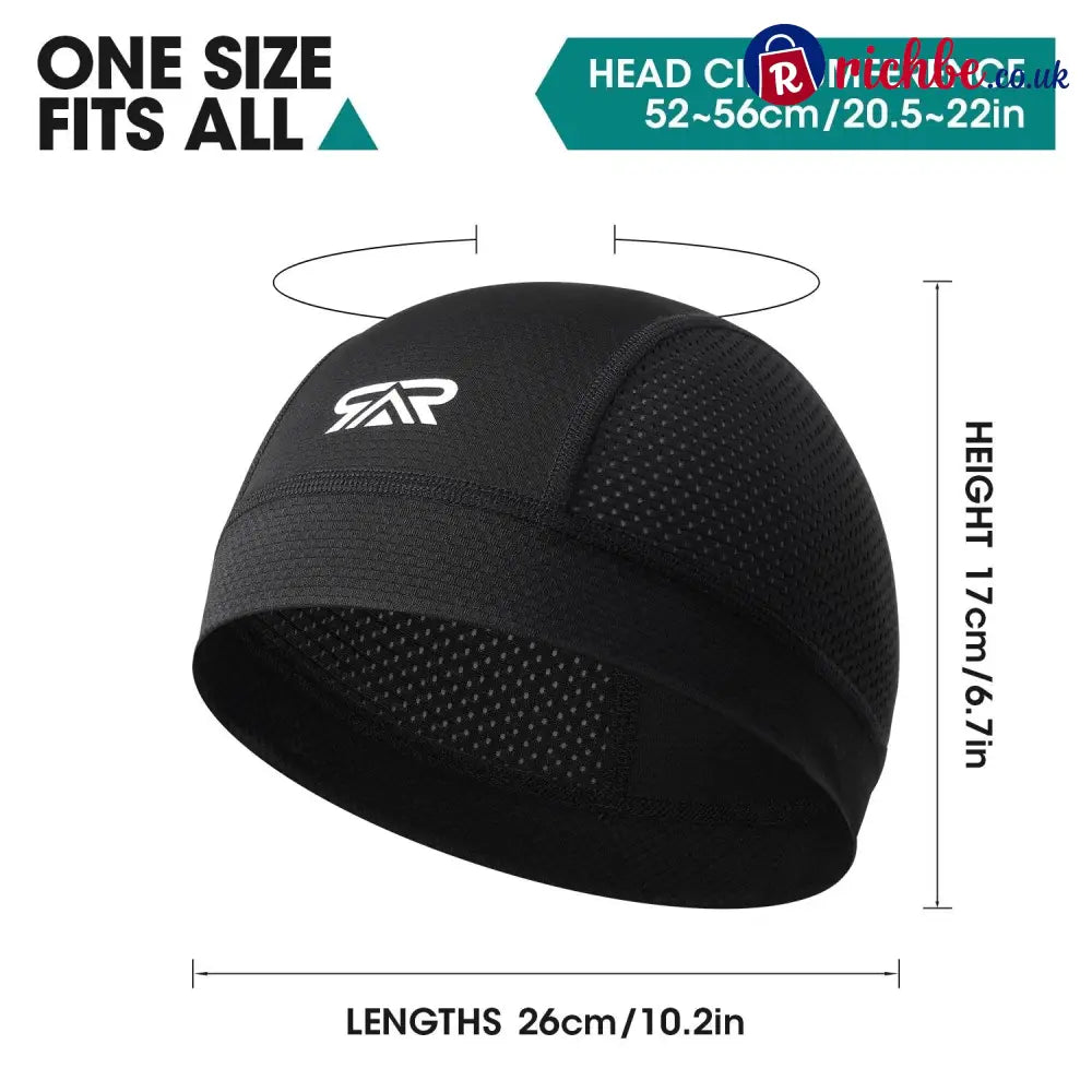 🧢 Breathable Skull Cap | Lightweight Sweat-Wicking Head Wrap