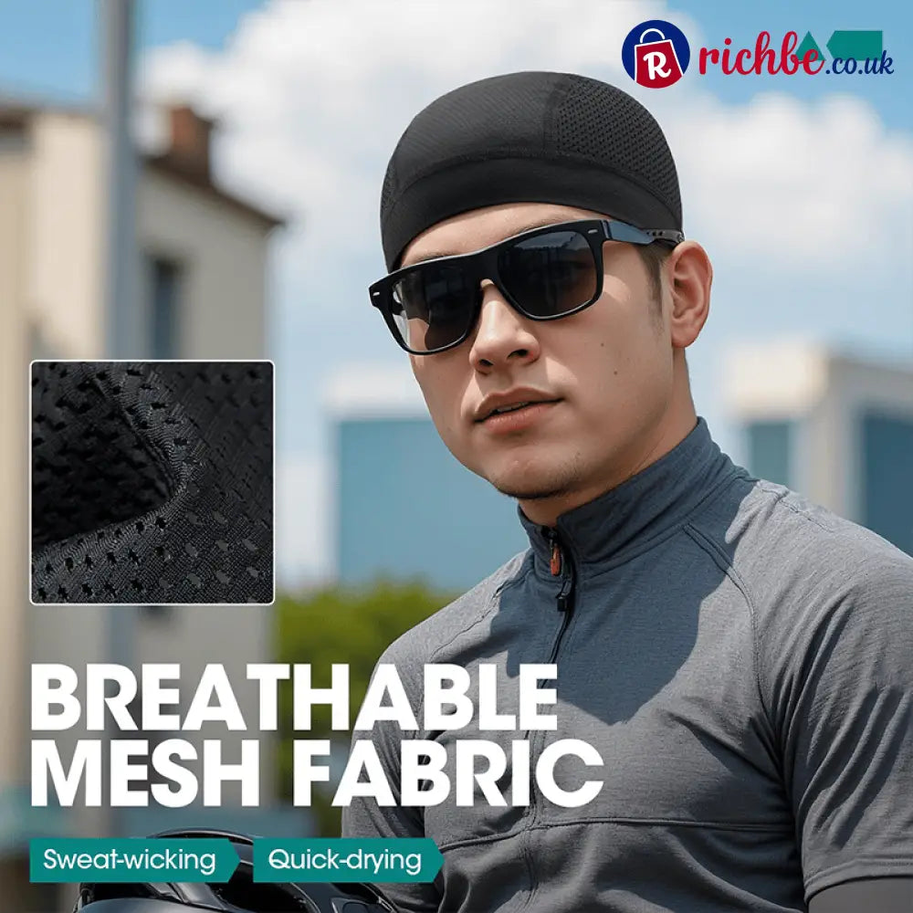 🧢 Breathable Skull Cap | Lightweight Sweat-Wicking Head Wrap