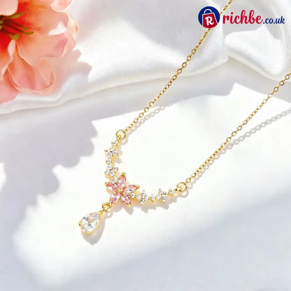 🌸🌟Bridgerton Inspired Floral Necklace - Rose Gold