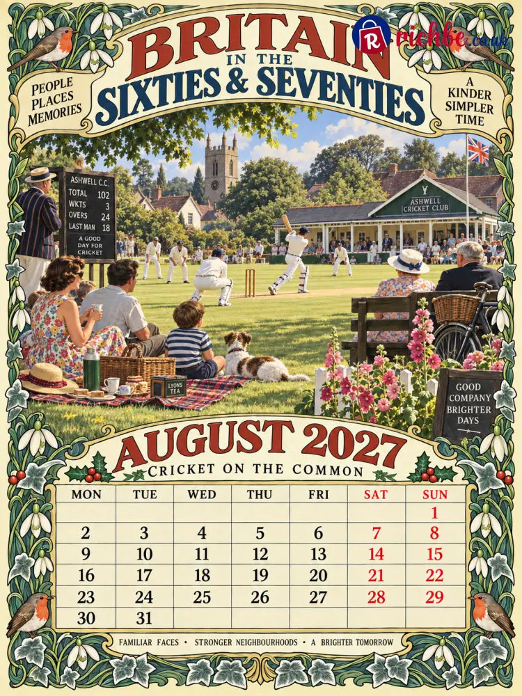 Britain in the Sixties & Seventies – 2027 Wall Calendar,, A Year of Familiar Places Family Moments & Favourite Memories