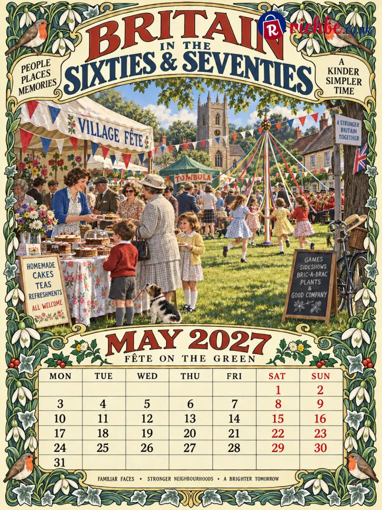Britain in the Sixties & Seventies – 2027 Wall Calendar,, A Year of Familiar Places Family Moments & Favourite Memories