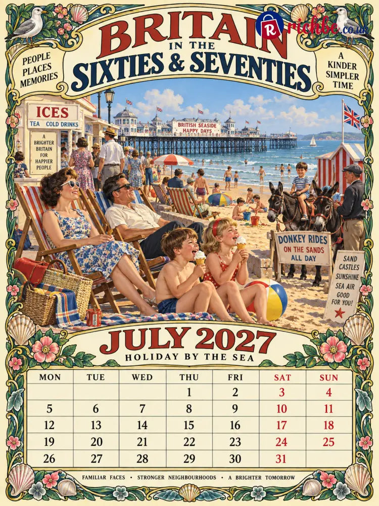 Britain in the Sixties & Seventies – 2027 Wall Calendar,, A Year of Familiar Places Family Moments & Favourite Memories