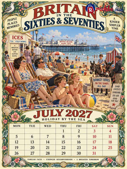 Britain in the Sixties & Seventies – 2027 Wall Calendar,, A Year of Familiar Places Family Moments & Favourite Memories
