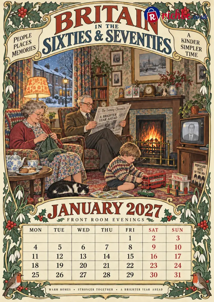 Britain in the Sixties & Seventies – 2027 Wall Calendar,, A Year of Familiar Places Family Moments & Favourite Memories