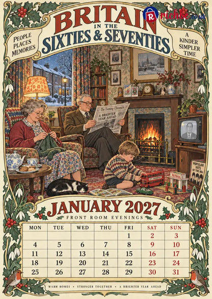Britain in the Sixties & Seventies – 2027 Wall Calendar,, A Year of Familiar Places Family Moments & Favourite Memories