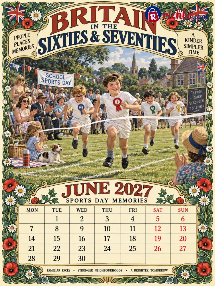 Britain in the Sixties & Seventies – 2027 Wall Calendar,, A Year of Familiar Places Family Moments & Favourite Memories