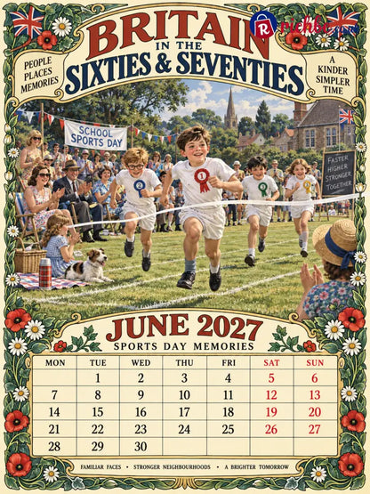 Britain in the Sixties & Seventies – 2027 Wall Calendar,, A Year of Familiar Places Family Moments & Favourite Memories