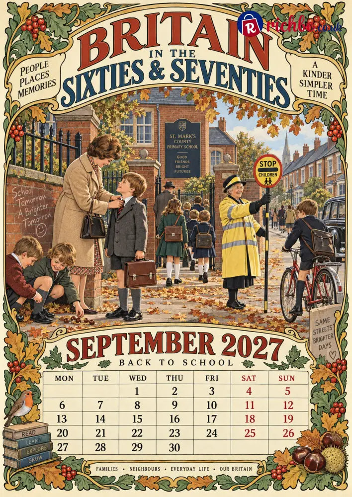 Britain in the Sixties & Seventies – 2027 Wall Calendar,, A Year of Familiar Places Family Moments & Favourite Memories