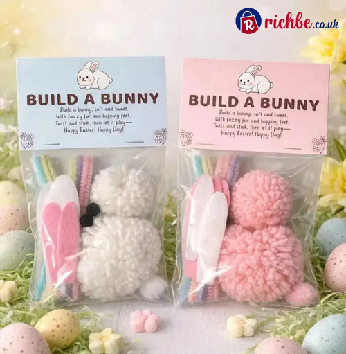 Build a Bunny Easter Craft Kit for Kids - Pink