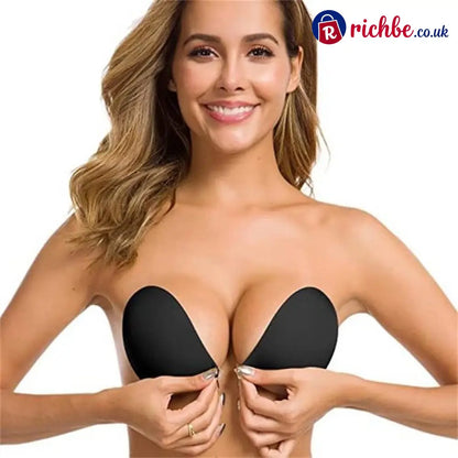 💗BUY 1 GET 1 FREE - 2 PAIRS -🎁Adhesive Push-up Bra - Black (1 Pair) / A - Women-Underwear