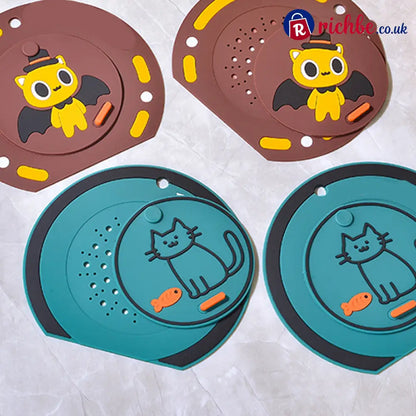 🚿 BUY 1 GET 1 FREE! ✨ Anti‑Clog & Odor‑Proof Drain Cover – Dual‑Function Tight‑Seal Cute‑Designed ✨ - Blue + Brown