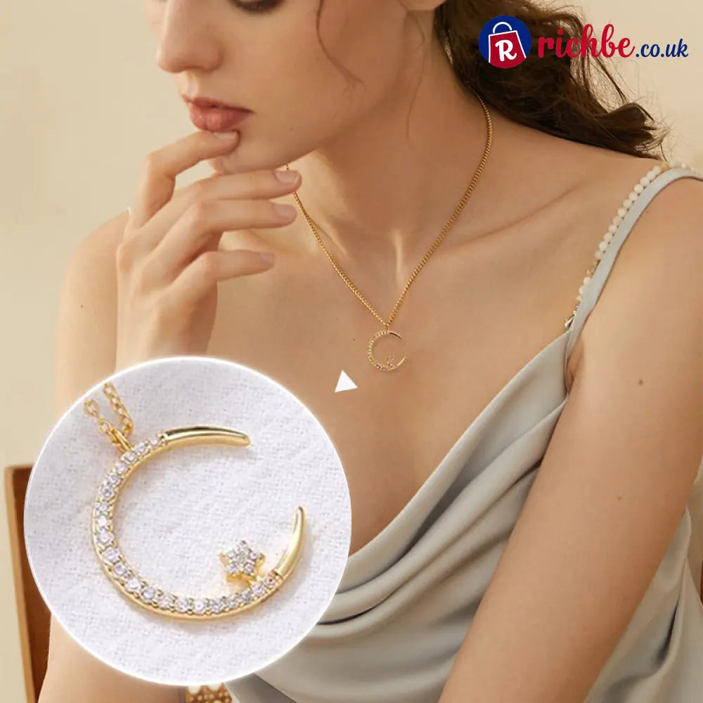 🎁 BUY 1 GET 1 FREE! 🌙✨ Bright Night: Moon Star Necklace – Glow-in-the-Dark Elegance with Celestial Charm 💫🌌 - Clothing