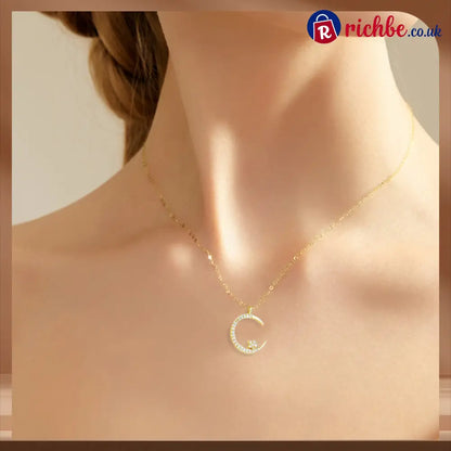 🎁 BUY 1 GET 1 FREE! 🌙✨ Bright Night: Moon Star Necklace – Glow-in-the-Dark Elegance with Celestial Charm 💫🌌 - Clothing