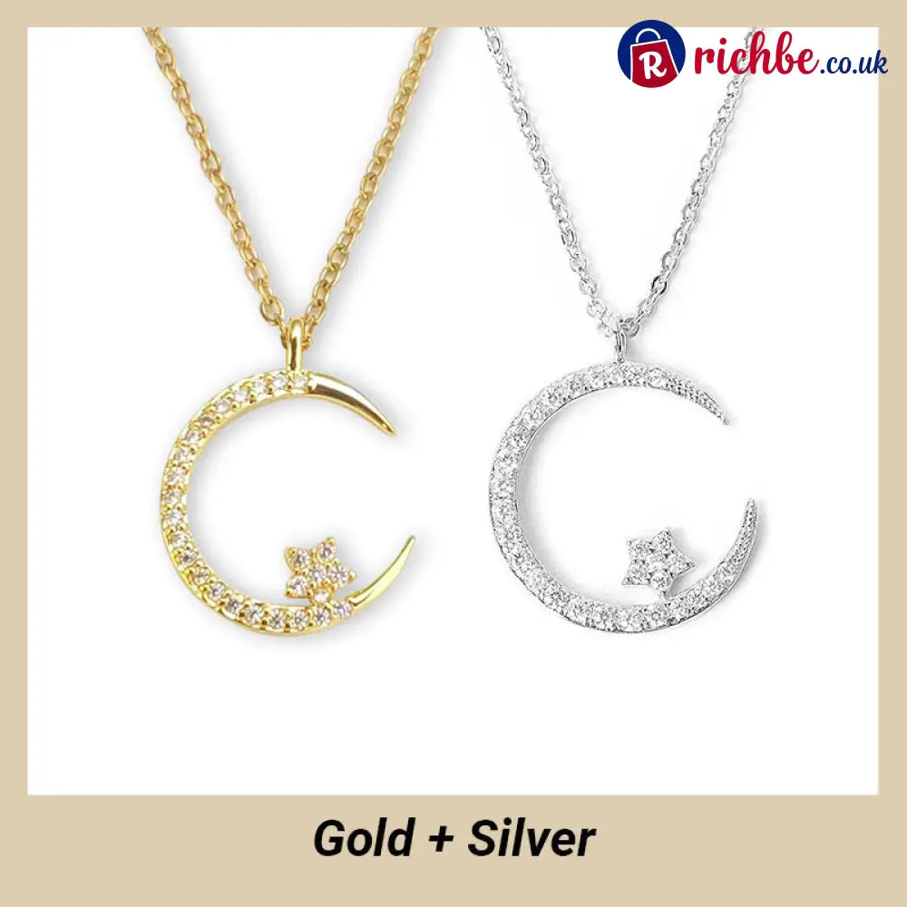 🎁 BUY 1 GET 1 FREE! 🌙✨ Bright Night: Moon Star Necklace – Glow-in-the-Dark Elegance with Celestial Charm 💫🌌 - 🌟Gold