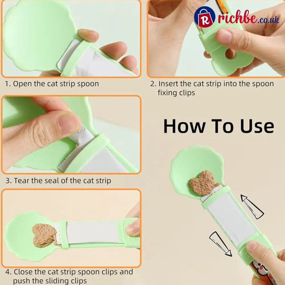 🥳HOT SALE🥳💞50K+ SOLD! Cat Feeder Spoon – From £6.99! BPA-free, one-hand squeeze & wide spoon. Clean feeding – grab yours! ✅
