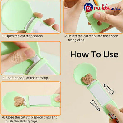 🥳HOT SALE🥳💞50K+ SOLD! Cat Feeder Spoon – From £6.99! BPA-free, one-hand squeeze & wide spoon. Clean feeding – grab yours! ✅