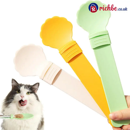 🥳HOT SALE🥳💞50K+ SOLD! Cat Feeder Spoon – From £6.99! BPA-free, one-hand squeeze & wide spoon. Clean feeding – grab yours! ✅