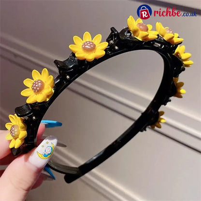 🌺Buy 1 Get 1 Free🌺Children’s Cute Braided Hairpin - Buy 1 Get 1 Free / 3# Yellow sunflowers - Hot Sale