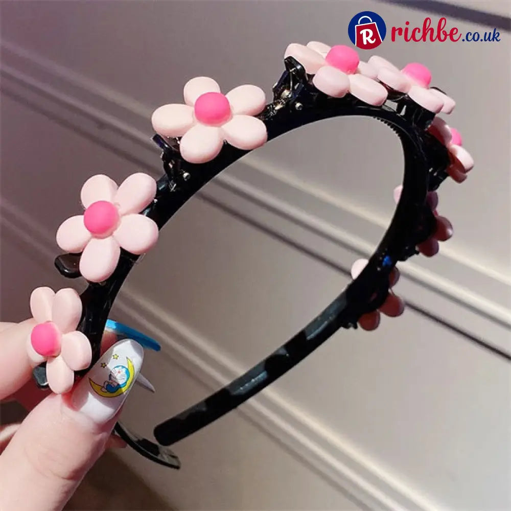 🌺Buy 1 Get 1 Free🌺Children’s Cute Braided Hairpin - Buy 1 Get 1 Free / 1# Pink flowers - Hot Sale