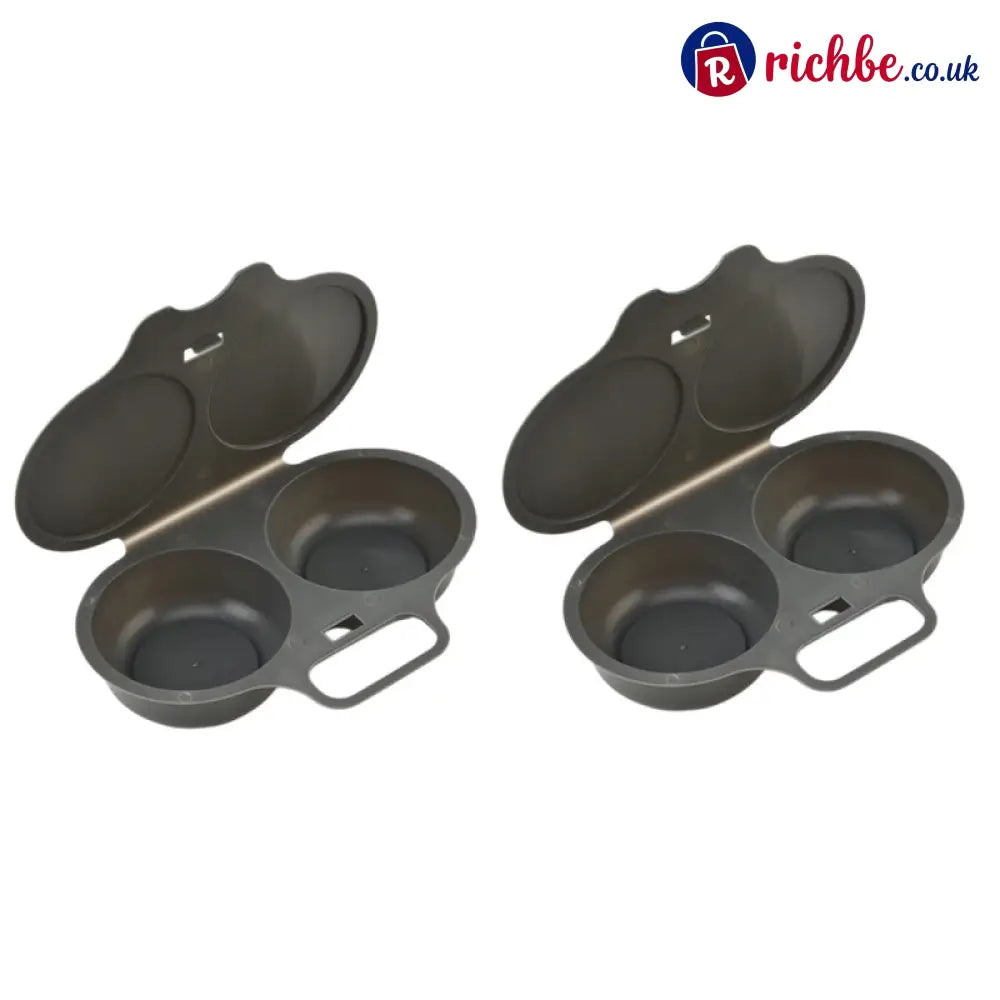🍳 BUY 1 GET 1 FREE! ✨ Dual Cavity Microwave Egg Poacher – Quick Oil-Free Cooking, Food-Grade PP & Versatile Kitchen Essential 💫