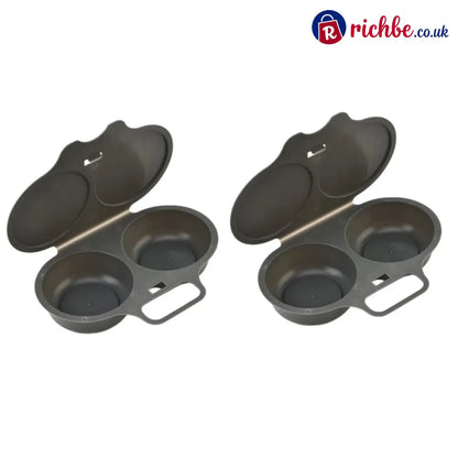 🍳 BUY 1 GET 1 FREE! ✨ Dual Cavity Microwave Egg Poacher – Quick Oil-Free Cooking, Food-Grade PP & Versatile Kitchen Essential 💫